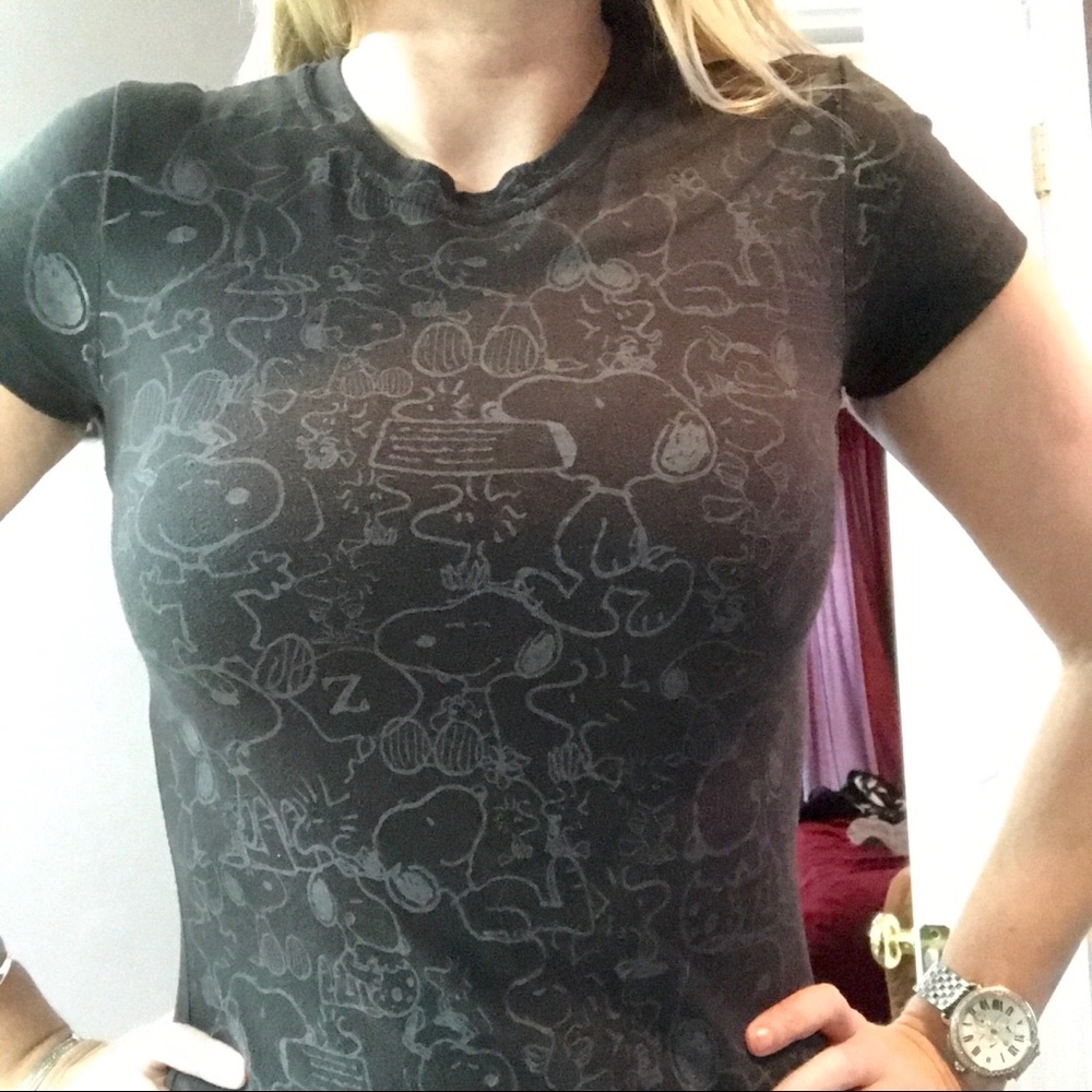 Snoopy Charlie Brown fitted tee